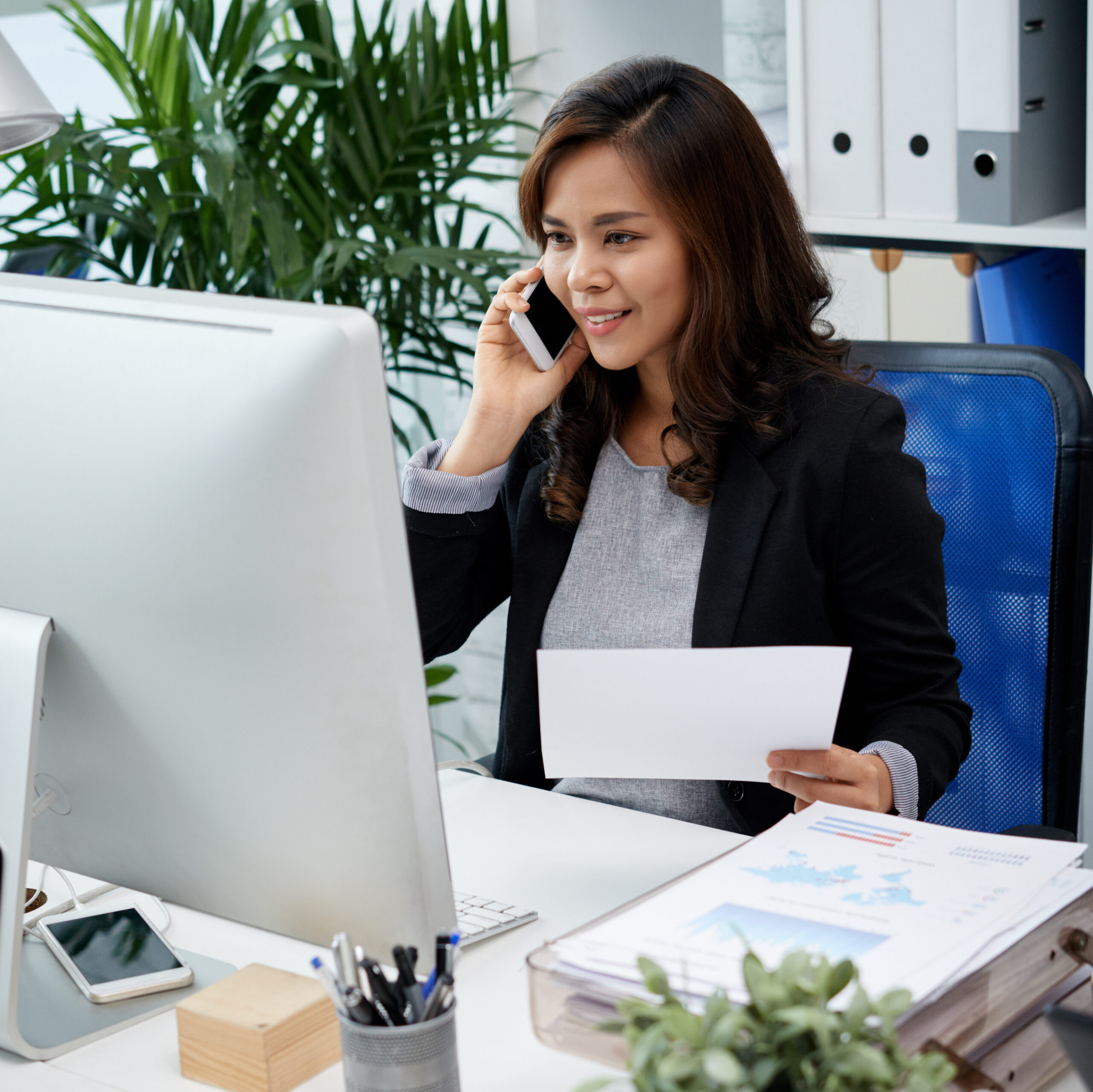 calling to coworker